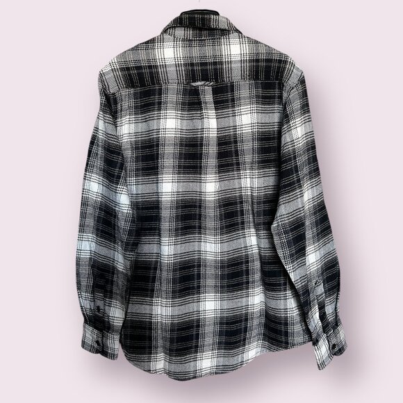 Orvis Men's Big Bear Heavyweight Flannel Shirt Cotton Black Size M - Picture 6 of 8